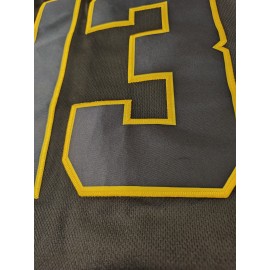 Men'S Dominican #13 Black Baseball Jersey, 100% Polyester V-Neck Knit Fabric T-Shirt, Embroidered Letter & Number Design, Short Sleeve, Breathable, Loose Fit for Sports, Party, Casual Wear - Universal Adult Sports Top