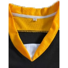 Men's #69 Black Ice Hockey Jersey - Comfortable & Casual V-Neck Sweatshirt for Training, Sports & Outdoor Activities - Polyester, Machine Washable - Sizes S to 3XL, Ice Hockey, Training