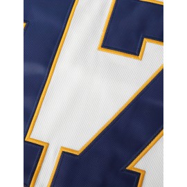 17 Men's Ice Hockey Jacket White Blue Sports Training Jersey Comfortable And Casual S-3XL