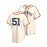 Men's Retro Classic Baseball Jersey #51 - Beige with Red & Blue Accents, Embroidered San Francisco & Number, Breathable V-Neck Button-Up Loose Fit for Training, Competition, Casual & Holiday Wear, Sports Apparel | Sporty Vneck | Embroidered Detailing