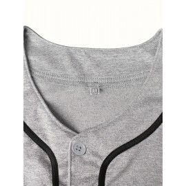 Men'S V-neck Baseball Jersey # 11 Gray Embroidered Breathable Lightweight, Perfect For Training And Casual Wear Size S-3XL