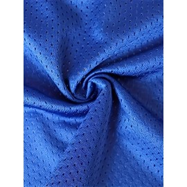 1pc Men'S #7 Blue V-Neck American Football Jersey - Polyester Knit Sports Top with Slight Stretch, Embroidered, Loose Fit for Training, Casual & Outdoor Activities - Universal Fit for Teens & Adults