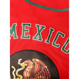 Men'S Mexico Embroidered Baseball Jersey
