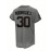 Men's Grey #30 Baseball Jersey - Breathable Button-Up V-Neck Shirt with