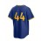Men's Blue #44 Baseball Shirt with Seattle Embroidery & Yellow Trim - Breathable Button-Up V-Neck, Loose Fit for Training, Casual & Sports | All-Season Machine Washable Athletic Top, Sports Training Shirt | Loose Fit Shirt | Comfortable Athletic Wear