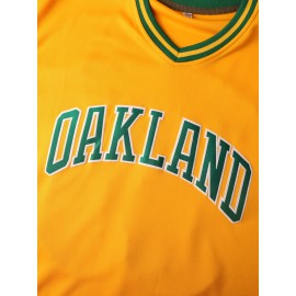 Men'S # 33 Yellow Sewing V-neck Baseball Shirt Polyester Knitted Fabric Loose Fit Button Closure Casual Sports Top Suitable For Team Sports Fishing Hiking Running Cycling Perfect For Party Beach Summer Activities Size S-3XL