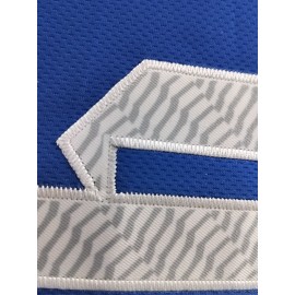 Men's Gradient Color #3 Baseball Shirt - Loose Fit V-Neck Short Sleeve with Embroidered Lettering, Breathable Sportswear for Casual Streetwear, Outdoor Activities & All-Season Comfort (Machine Washable), Athletic Leisurewear, Durable Sportswear