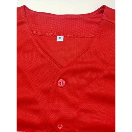 Men's PUERTO RICO Red #12 Baseball Jersey - Retro V-Neck Breathable Short Sleeve Shirt, Loose Fit for Training, Competition & Casual Wear, All-Season Comfort, Puerto Rico Shirt, Sports Apparel, Sporty Vneck Tee, Machine Washable Fabric