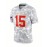 Men's #15 Retro Grey Camo Sport Jersey - Breathable V-Neck Short Sleeve with USA Flag Patch & MES, Loose Fit for Training, Casual Wear, Outdoor Activities & Holidays, Comfortable Sports Apparel, Best for Christmas, Perfect for Thanksgiving