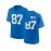 Men'S #87 Embroidery Blue Sport Jersey : V-neck short sleeves Breathable Sports T-shirt For Training Competition