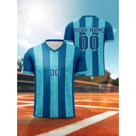 Customizable Youngsters' Soccer Jersey - V-Neck, Comfort Fit with Name & Number, Perfect for Sports & Outdoor Activities, Soccer Accessories