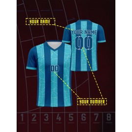 Customizable Youngsters' Soccer Jersey - V-Neck, Comfort Fit with Name & Number, Perfect for Sports & Outdoor Activities, Soccer Accessories