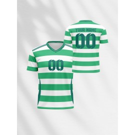 Custom Youngsters' Soccer Jersey - V-Neck, Comfort Fit with Personalized Name & Number, Perfect for Sports & Casual Wear, 2024, Running
