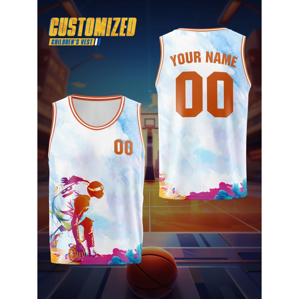 Custom Youngsters' Basketball Jersey with Name & Number - Breathable, Comfort Fit for Training & Games, Perfect for Outdoor Sports & Casual Wear Custom Youngsters' Basketball Jersey with Name & Number - Breathable, Comfort Fit for Training & Games, Perfect for Outdoor Sports & Casual Wear