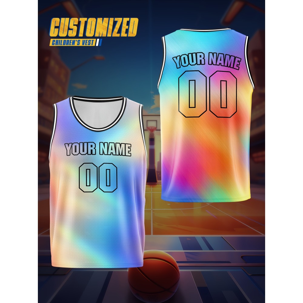 Customizable Kids Basketball Vest, Polyester 100% Knit Fabric, Breathable & Washable, Loose Fit Sports Vest for Boys & Girls, Ideal for Training, Parties, Outdoor Activities - Spring/Summer/Fall Customizable Kids Basketball Vest, Polyester 100% Knit Fabric, Breathable & Washable, Loose Fit Sports Vest for Boys & Girls, Ideal for Training, Parties, Outdoor Activities - Spring/Summer/Fall