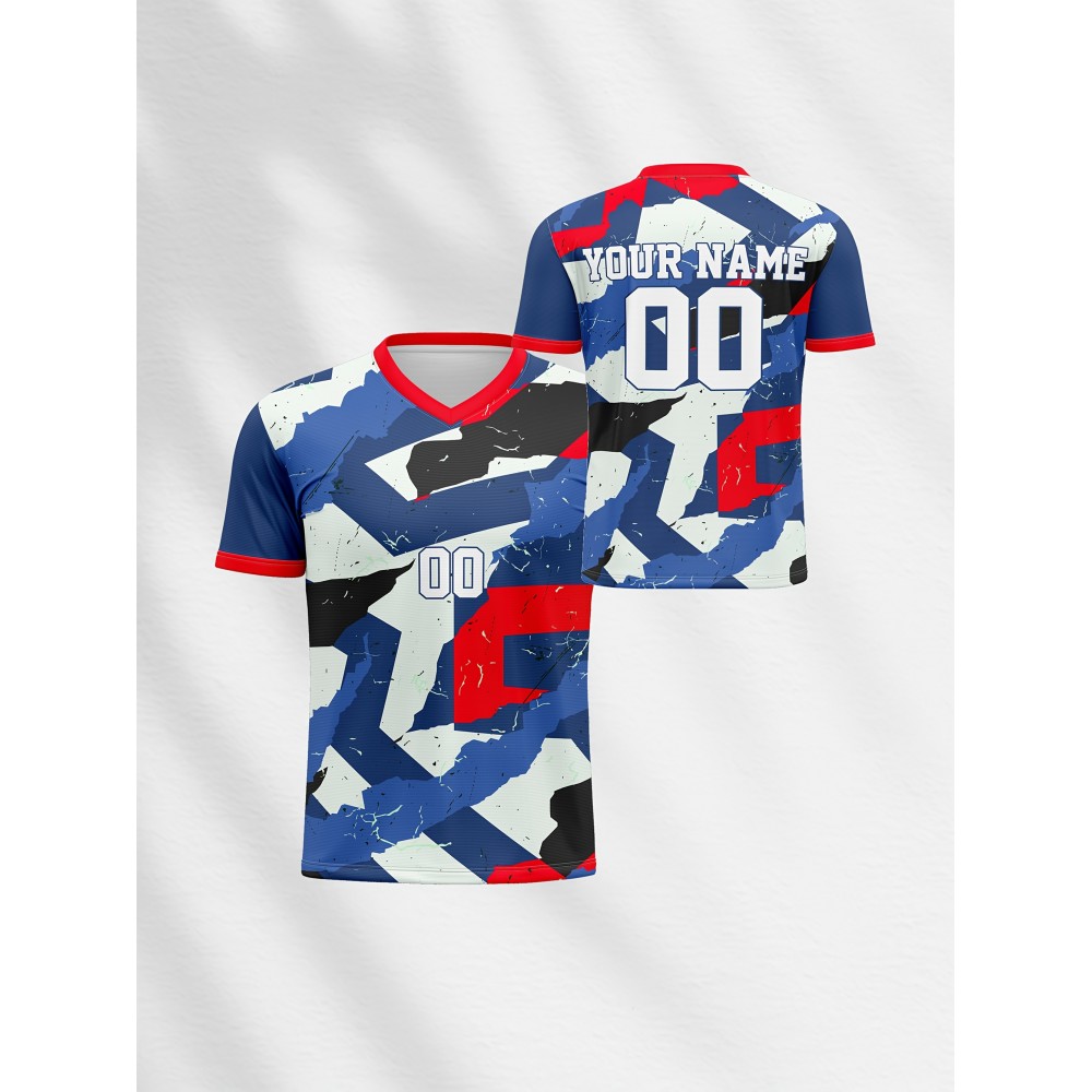 1pc Customizable Soccer Jersey for Kids - V-Neck, All-Season Polyester Sports Shirt with Personalized Name & Number, Medium Stretch Knit Fabric, Ideal for Training, Casual & Outdoor Activities - Unisex Design for Boys & Girls 1pc Customizable Soccer Jersey for Kids - V-Neck, All-Season Polyester Sports Shirt with Personalized Name & Number, Medium Stretch Knit Fabric, Ideal for Training, Casual & Outdoor Activities - Unisex Design for Boys & Girls