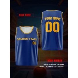 [Custom Basketball Jersey] Customizable Breathable Youngsters' Basketball Jersey with Name & Number | Comfort Fit for Training & Games, Perfect for Outdoor Sports & Casual Wear