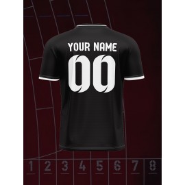 [Custom Football Shirt] 2024 Comfortable V-neck Children's Football Shirt Tops | Custom Name and Number, Sports Leisure Outdoor Running