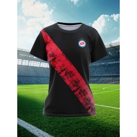 Women's Custom Soccer Jersey Personalized Name & Number - Two-Tone Red/White Athletic top - Non-Stretch Fabric for Soccer, Baseball, Gym - Custom Sports Apparel Gift for Female Players, Outdoor Sports Attire, Vibrant Stripe Design, Durable Sportswear