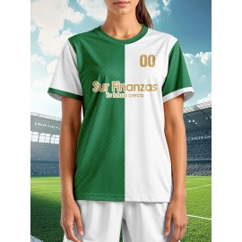 Custom Soccer Jersey Personalized with Name & Number - Green & White Striped Football Shirt, Non-Stretch Fabric for Soccer, Baseball, Gym, Team Uniforms - Custom Sports Apparel for Players & Fans, Outdoor Sports Gear, Striped Design, Summer Sportswear