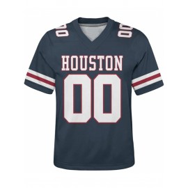 Customizable Plus Size Football Shirt for Women - Personalized Name & Number, V-Neck Short Sleeve, Breathable Summer Sports Jersey, Los Angeles City Team Gift, Football Jersey, Casual Wear, Sporty Design, Comfortable Fit, PLUS SIZE