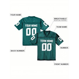 Custom Football Jersey Replica - Personalized Team Name& Number, Fan Gift Shirt for Women, Sizes 1XL-6XL, Ideal for Sports, Events& Casual Wear