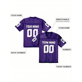 Custom Football Jersey Replica - Personalized Team Name& Number, Fan Gift Shirt for Women, Sizes 1XL-6XL, Ideal for Sports, Events& Casual Wear
