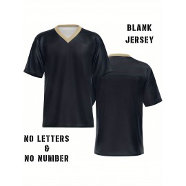 Women's Custom Football Jersey - Personalized Soccer-like sportswear, V-Neck Non-Stretch Tee, Team & Number Customization, Dark Green & Black Color Block for Football, Soccer, Casual Sports - Plus-Size Athletic Shirt, Comfortable Fit