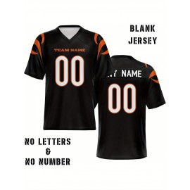 Women's Custom Football Jersey - Personalized Soccer-like sportswear, V-Neck Non-Stretch Tee, Team & Number Customization, Dark Green & Black Color Block for Football, Soccer, Casual Sports - Plus-Size Athletic Shirt, Comfortable Fit