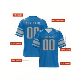 Women's Custom Football Jersey - Personalized Soccer-like sportswear, V-Neck Non-Stretch Tee, Team & Number Customization, Dark Green & Black Color Block for Football, Soccer, Casual Sports - Plus-Size Athletic Shirt, Comfortable Fit