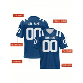 Women's Custom Football Jersey - Personalized Soccer-like sportswear, V-Neck Non-Stretch Tee, Team & Number Customization, Dark Green & Black Color Block for Football, Soccer, Casual Sports - Plus-Size Athletic Shirt, Comfortable Fit