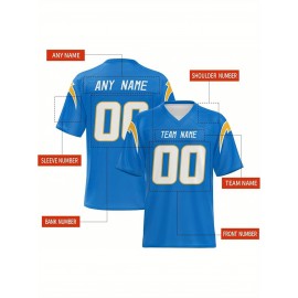 Women's Custom Football Jersey - Personalized Soccer-like sportswear, V-Neck Non-Stretch Tee, Team & Number Customization, Dark Green & Black Color Block for Football, Soccer, Casual Sports - Plus-Size Athletic Shirt, Comfortable Fit