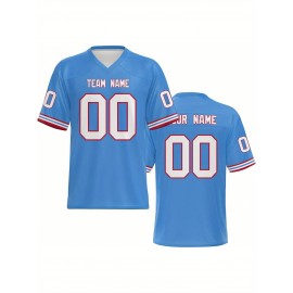 Women's Custom Football Jersey - Personalized Soccer-like sportswear, V-Neck Non-Stretch Tee, Team & Number Customization, Dark Green & Black Color Block for Football, Soccer, Casual Sports - Plus-Size Athletic Shirt, Comfortable Fit