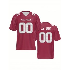 Women's Custom Football Jersey - Personalized Soccer-like sportswear, V-Neck Non-Stretch Tee, Team & Number Customization, Dark Green & Black Color Block for Football, Soccer, Casual Sports - Plus-Size Athletic Shirt, Comfortable Fit