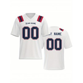 Women's Custom Football Jersey - Personalized Soccer-like sportswear, V-Neck Non-Stretch Tee, Team & Number Customization, Dark Green & Black Color Block for Football, Soccer, Casual Sports - Plus-Size Athletic Shirt, Comfortable Fit