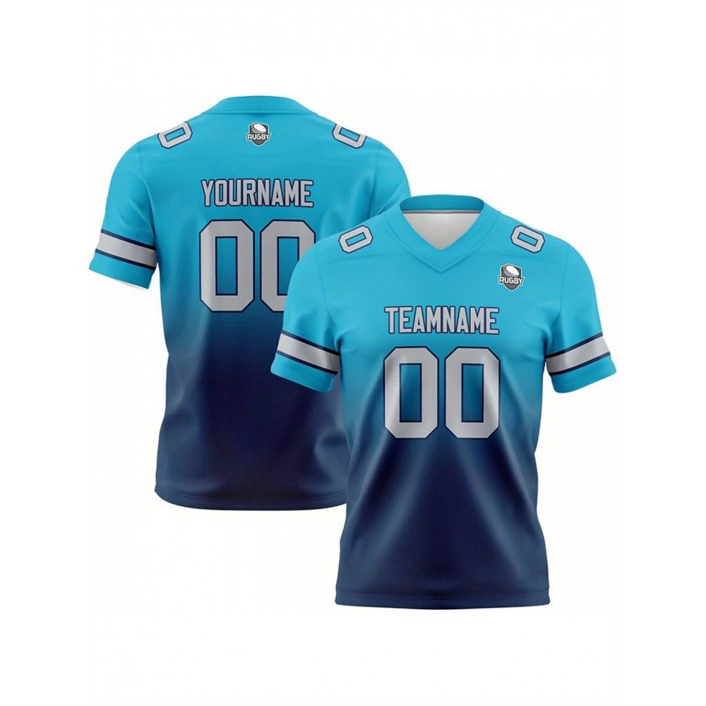 Custom Team Football jersey, Personalized Name& Number, Button-Up V-Neck Shirt, Soft Polyester for Training, Matches, and Team Activities Custom Team Football jersey, Personalized Name& Number, Button-Up V-Neck Shirt, Soft Polyester for Training, Matches, and Team Activities