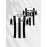 [Custom Football Jersey] Customizable Breathable 2024 Kids' V-Neck Football Jersey | Black & White Stripes with Full-Body Print for Soccer, Sports & Casual Wear - Machine Washable, Spring/Fall, Sports Team Apparel, Comfortable Fit Shirt
