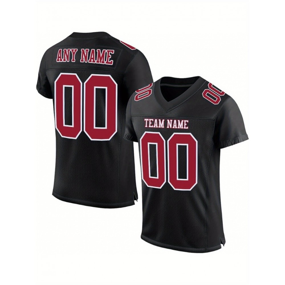 Customizable Plus Size Women'S Football Jersey - Personalized Team & Number, V-Neck, Breathable Non-Stretch Fabric, Red/White/Blue Striped Design for Sports & Casual Wear, Sports Jersey, Summer Sports Apparel, Sporty Aesthetic, Comfortable Fit Customizable Plus Size Women'S Football Jersey - Personalized Team & Number, V-Neck, Breathable Non-Stretch Fabric, Red/White/Blue Striped Design for Sports & Casual Wear, Sports Jersey, Summer Sports Apparel, Sporty Aesthetic, Comfortable Fit